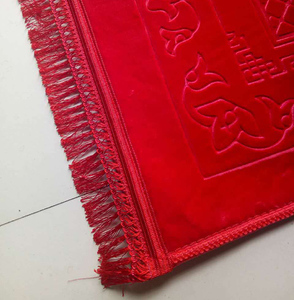可水洗聚酯伊斯兰祈祷地毯地毯不同图案家居穆斯林清真寺祈祷垫 - Product Image 4