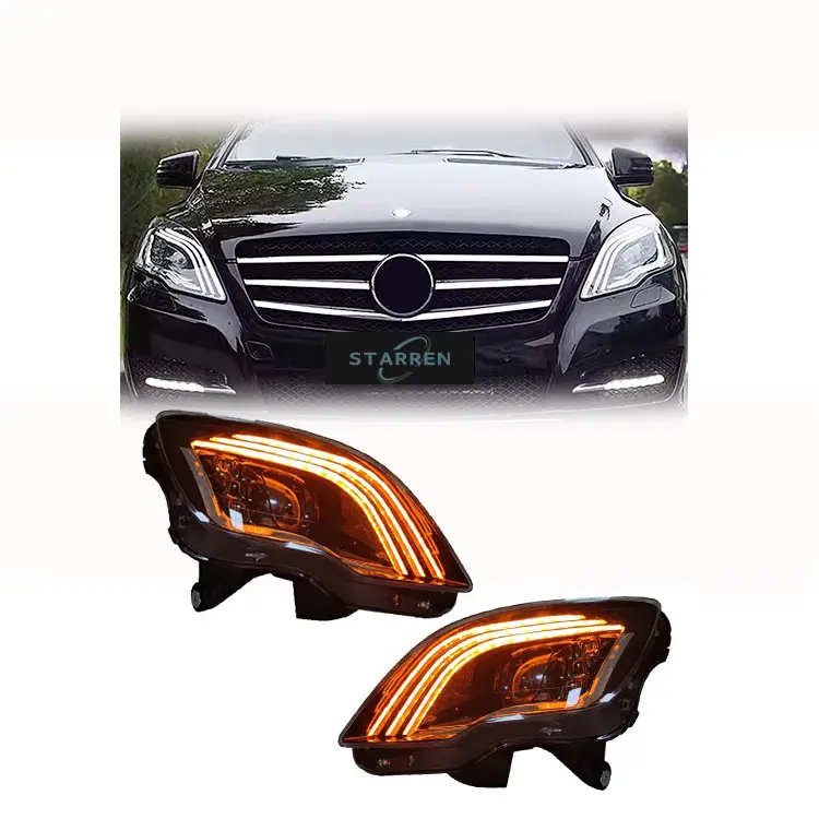 W251 2010-2017 Actualización de conversión Faros LED R320 R350 R500 Señal dinámica DRLs peinado para mercedes-benz