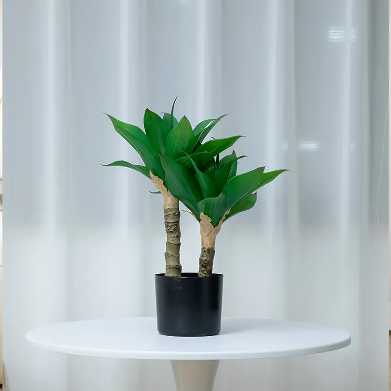 Decorazione della casa tavolo in vaso piante artificiali bonsai agave albero per interni