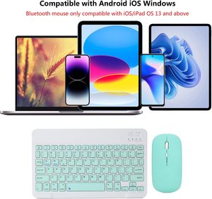 Mini-Computer Wiederauf ladbare Bluetooth-Tastatur Maus Combo Office-Tastatur Combo Für Ipad Ios Android Windows - Product Image 4