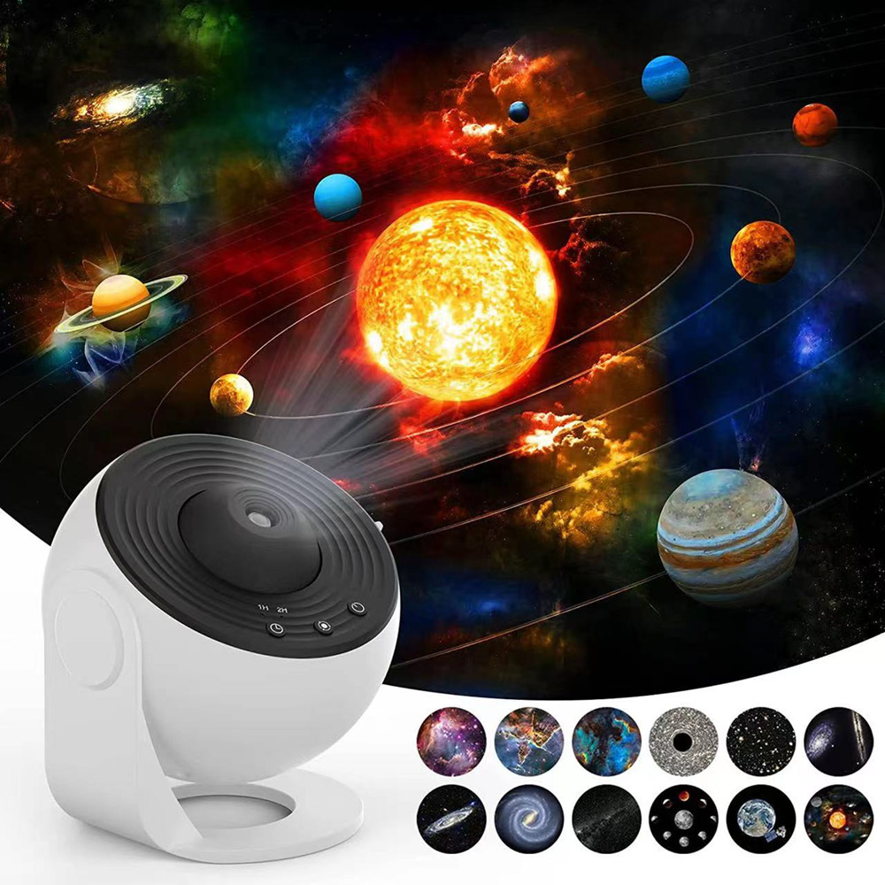 12ใน1ภาพ HD Galaxy Projector สำหรับบ้าน planetarium โคมไฟกลางคืนปรับ focns ของขวัญที่มีธีมดาราศาสตร์ - Product Image 3
