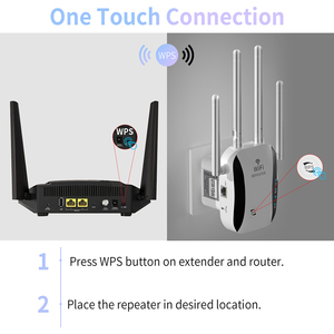 Extensor inalámbrico NBKEY N300, enrutador Wi-Fi-4 antenas de alta potencia de 5dBi, admite Punto de Acceso, WISP, hasta 300Mbps - Product Image 4