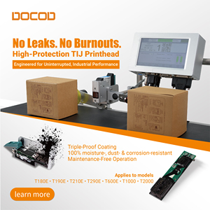Docod T180E Expiry Date Inkjet Coding <strong>Printer</strong> High-Protection TIJ Printhead Online Industrial Barcode Printing Machine for Box