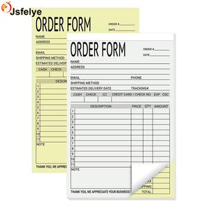 A5个性化重复发票/收据垫每个垫50套 - Product Image 1