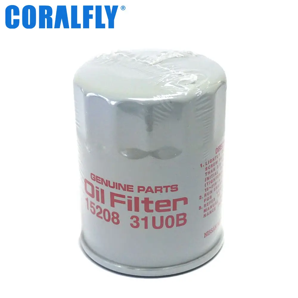 Coralfly-filtro de aceite para nissan, modelo 1520831U0B 93156956 15208-31U00 nv350 59ea, bluebird sylphy, auto patrol, td27