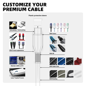 1m 2m 60w快速充电冰晶USB C型电话电源线15 16系列尼龙编织设计数据线 - Product Image 6