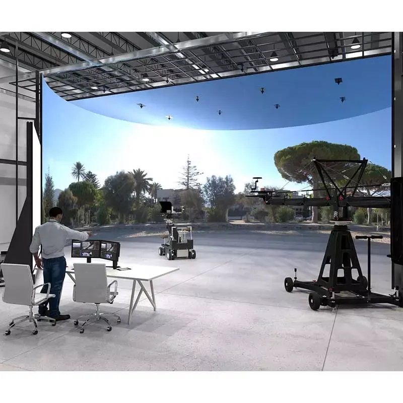 Màn hình nhập vai vfx VP ảo sản xuất sân khấu nhập vai VR XR Movie Studio tường 7680Hz HD trong nhà Màn hình hiển thị LED
