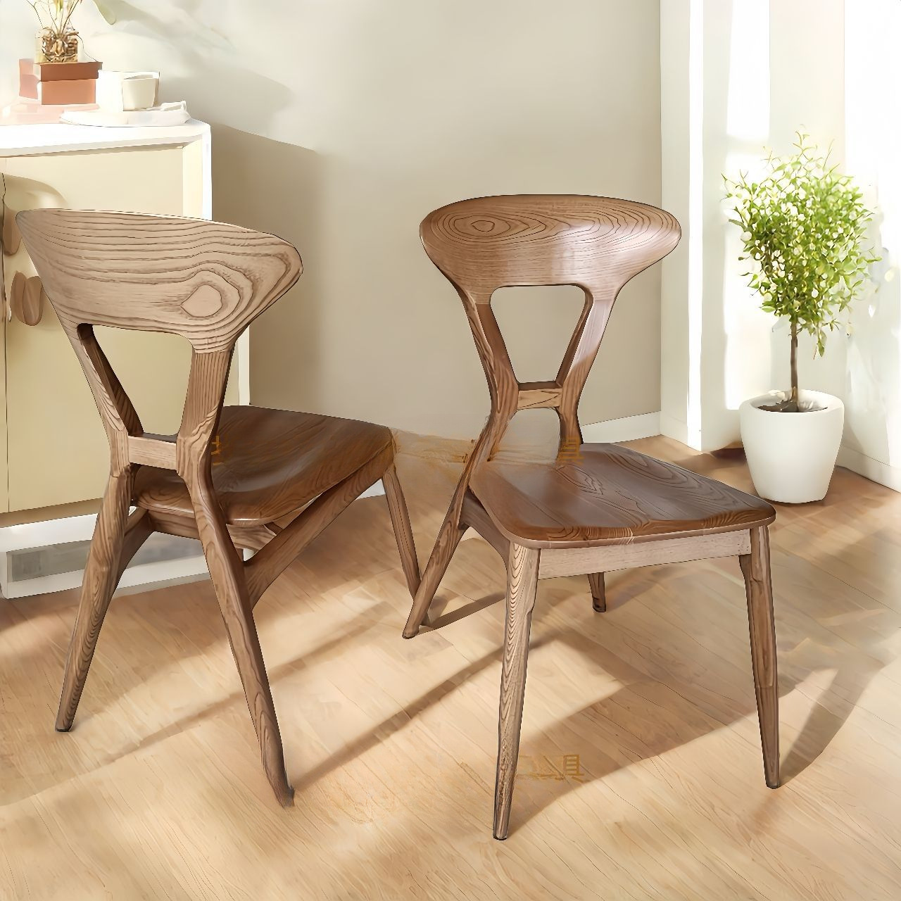 Ash wood walnut color