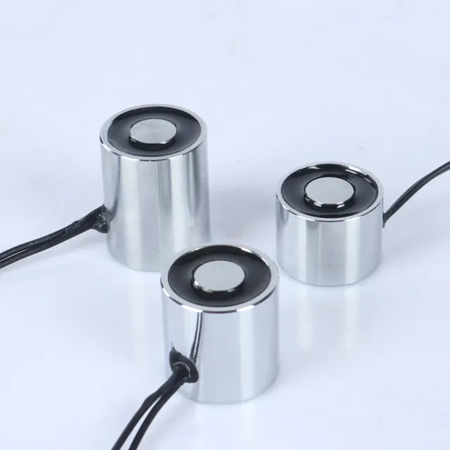 Waterproof Mini Round Electro Holding Magnet 5v 12v 24v Dc 3.5Kgs/35N Flat Small Powerful Electromagnet