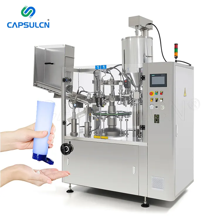 CNF-80A Máquina de selagem e enchimento de tubos cosméticos PLC de plástico para tubos macios e compostos totalmente automático