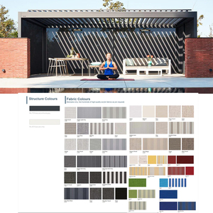 Yağmur sensörü gazebo gazebo alüminyum panjur gazebo ile gazebo açık pergola otomatik çatı louvre - Product Image 6