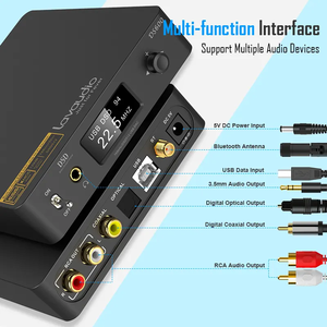 Lavaudio USB DAC <strong>Audio</strong> HiFi <strong>Bluetooth</strong> Amplifiers for Home Stereo With AptX-LL/HD &amp; LDAC <strong>Bluetooth</strong> <strong>Audio</strong> <strong>Adapter</strong> 3.5mm/RCA <strong>Output</strong> - Product Image 5