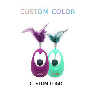 Fabricante personalizar juguetes de hierba gatera con menta para gato vaso Wobbler pluma juguete gravedad mascota juguete para gatos de interior interactivo - Product Image 2