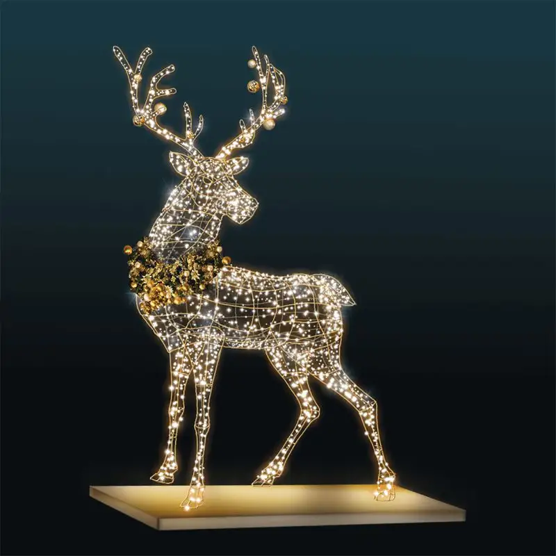 3d Grote Led Kerstcadeau Doos/Ijsbeer/Rendier/Outdoor Decoratie Led Motif Lichten Voor Straat