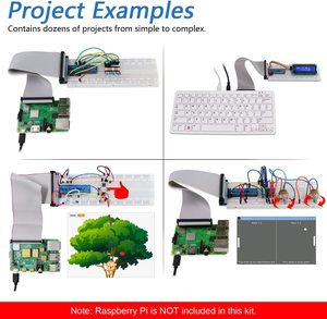 Raspberry Pi 4B Ultimate Starter Development Kit für Raspberry Pi 4B/3B/PI 400 mit 223 Artikeln, 104 Projekten - Product Image 5