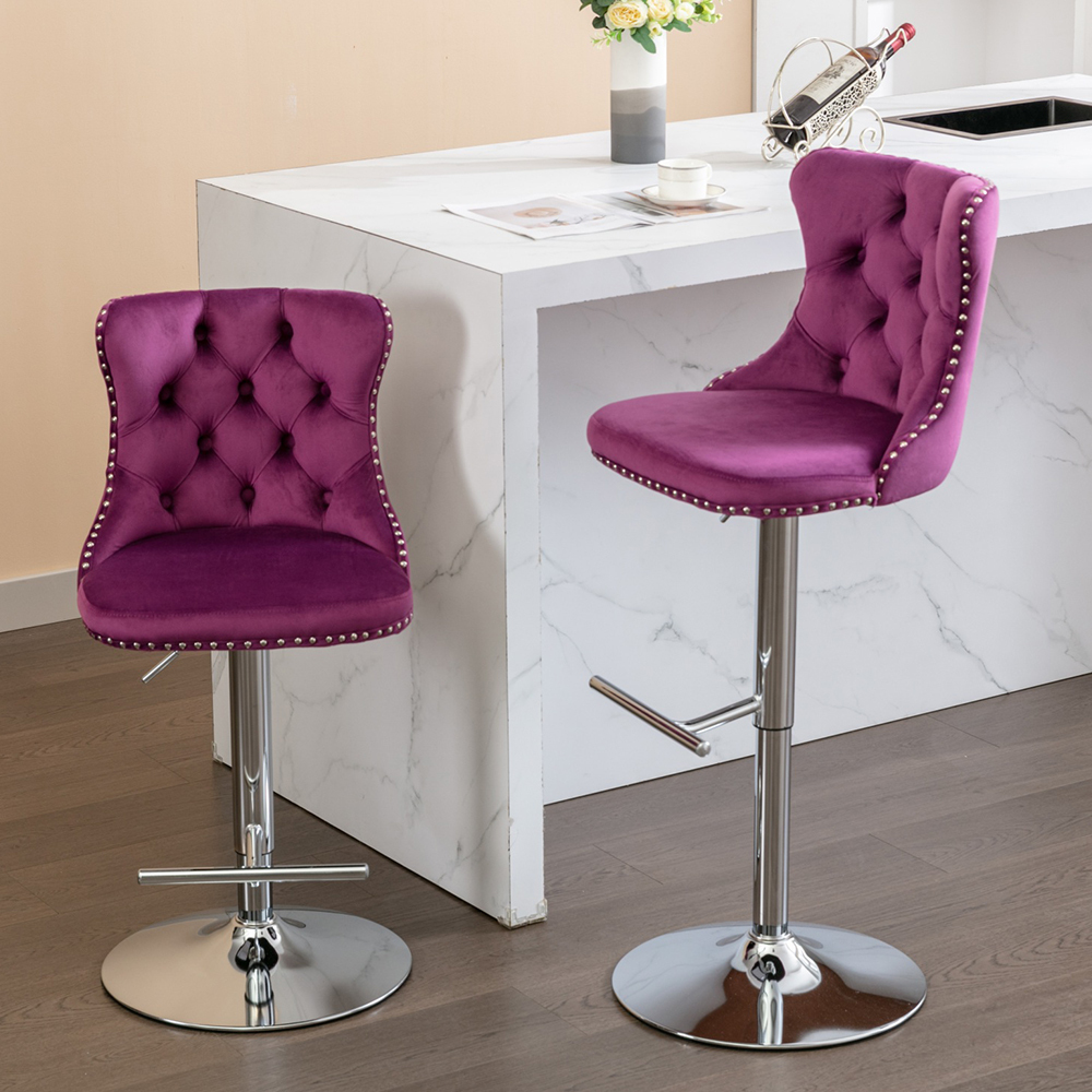 Jambe violet argenté