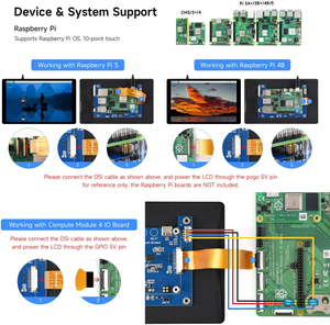 Aismart link für Waves hare 1280*800 7 Zoll DSI Capac itive Touch Display 2, kompatibel mit Raspberry Pi 5/4B/3B/CM3/3/4 - Product Image 6
