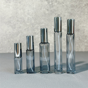 Hot bán thử nghiệm nhỏ 3ml 5ml 10ml chai màu xám với bạc cap rỗng tốt sương phun áp lực dày chai nước hoa - Product Image 2