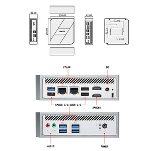Limyee Mini Pc J4125 Desktop <strong>Computer</strong> All Aluminum Fanless Thin Client Industrial Router <strong>Computer</strong> Pc <strong>System</strong> Unite Desktops