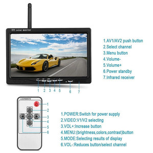 Monitor inalámbrico HD de 7 pulgadas para coche, sistema de cámara de visión trasera inversa para autobús, camión, Ayuda de marcha atrás - Product Image 5