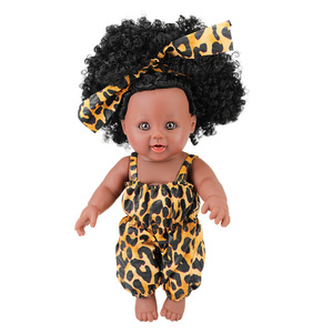 <strong>Moppet</strong> New Design Wholesale American African Simulation 30cm Cute Black Doll Clothing Set