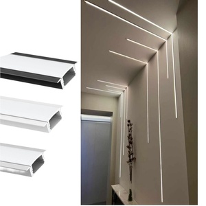<strong>MEIJIA</strong> 17mm Width Recessed Mounted Aluminum <strong>Led</strong> Profile Light with PC Cover Good Quality Black White <strong>Led</strong> Channel Diffuser - Product Image 5