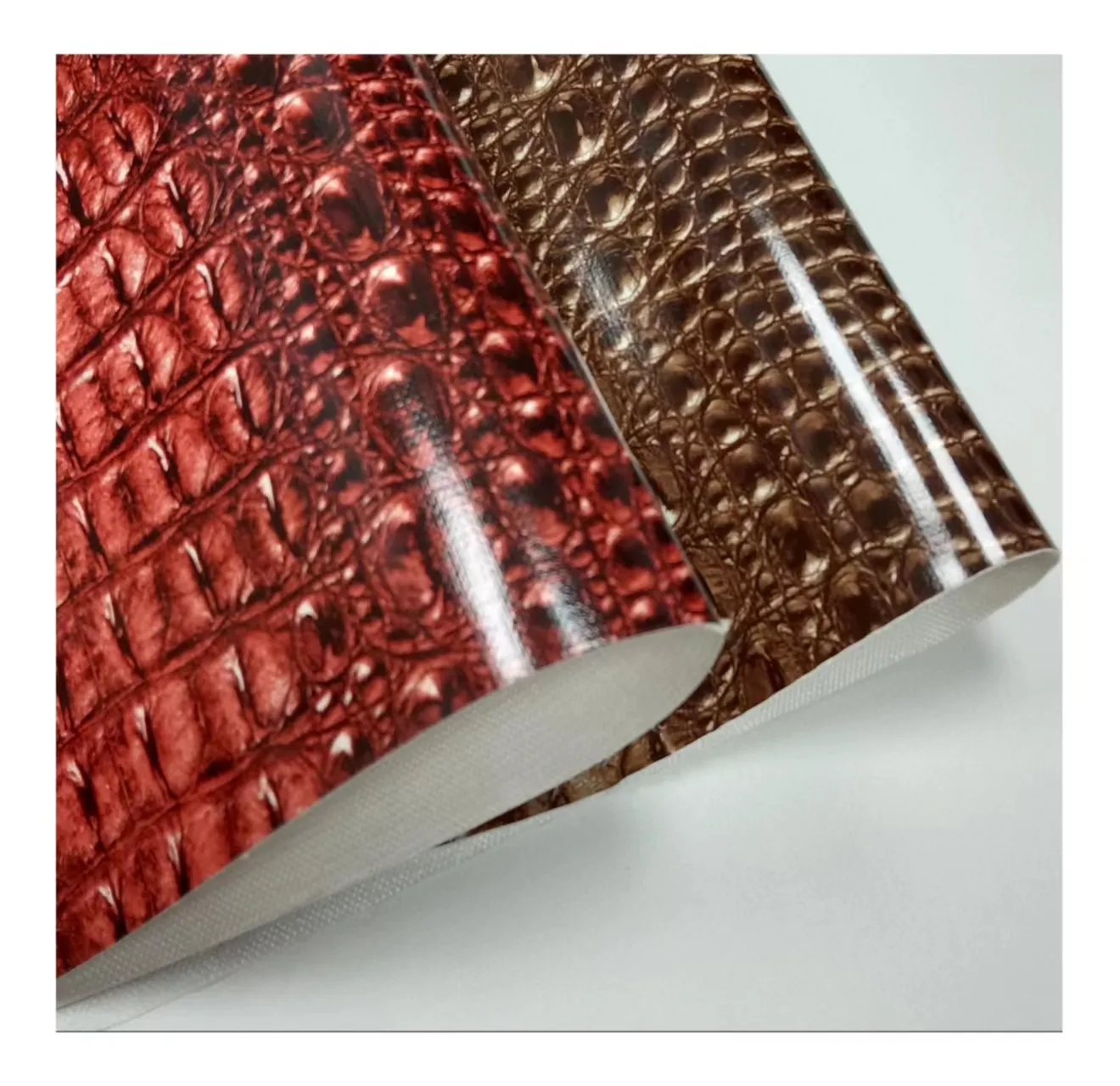 Cuir de Crocodile en PVC imprimé animal en relief cuir artificiel pour sac/chaussures/sacs à main