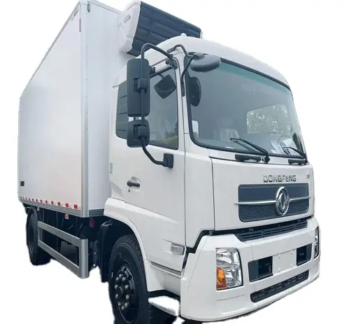 Dongfeng camión refrigerador de servicio pesado 15 toneladas capacidad de carga-20 grados de temperatura con elevador trasero hidráulico