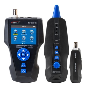 Probador de Cable Lan NF-8601S TDR, rastreador de Cable LCD multifuncional PING/POE, probador de longitud de Cable
