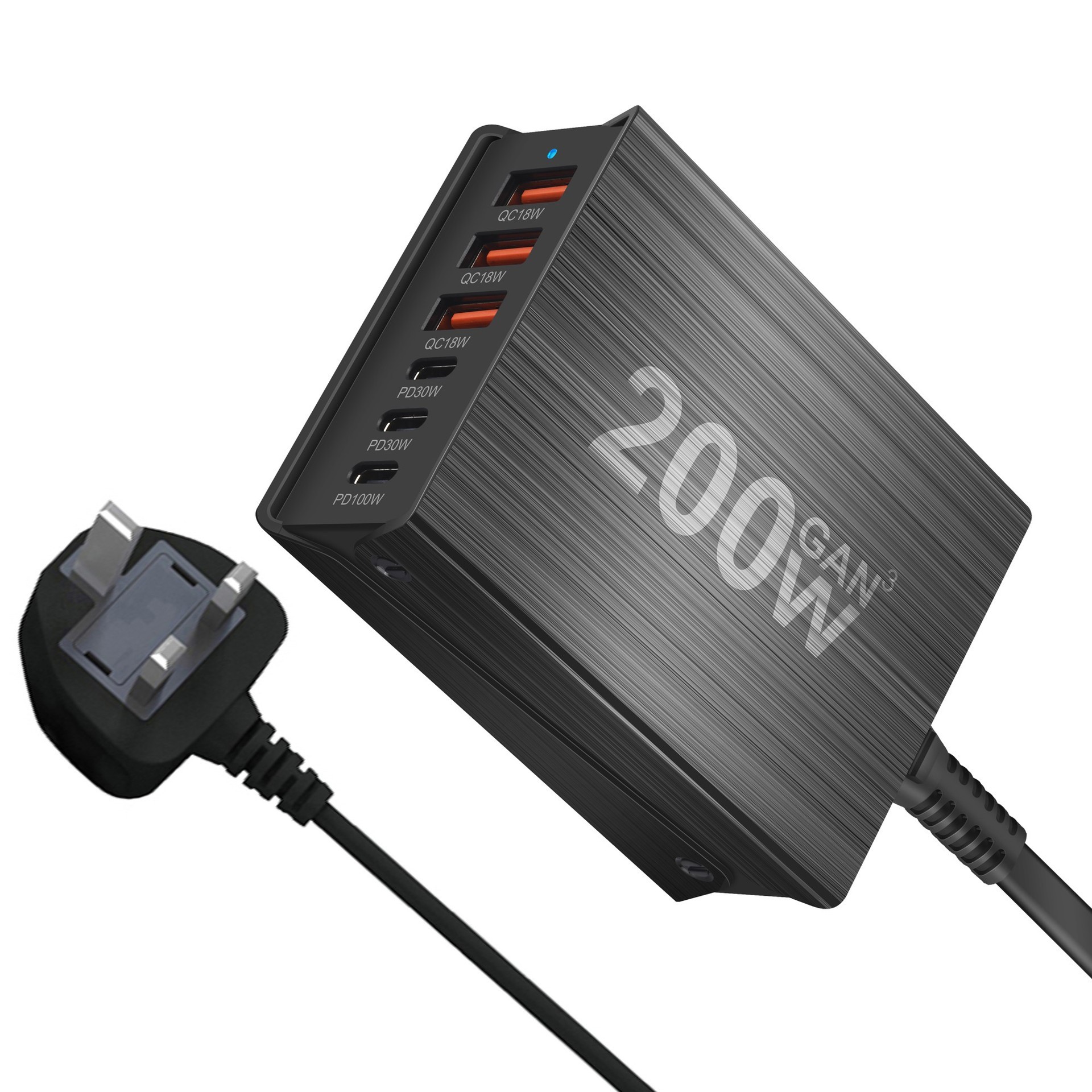 Black UK Desktop Charger