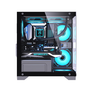 Lovingcool fabbrica Custom da tavolo PC custodia per Computer costruito in vetro trasparente Mid Tower MATX ITX PC Case parti RGB Cooler Cabinet - Product Image 3