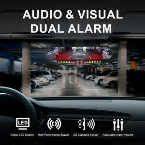 Kit de sensores de estacionamiento de automóviles 2 o 4 sensores, sistema de estacionamiento con zumbador, alerta de sonido, 12V - Product Image 5