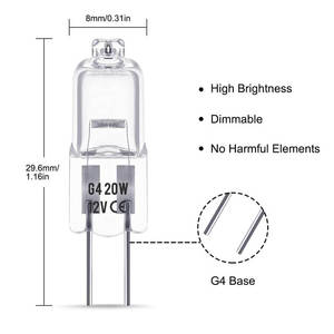 35W G4卤素灯泡24v发光二极管光源交流/DC供电G9底座型仓库照明玻璃灯体 - Product Image 2
