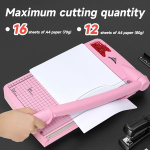 JIELISI Anpassbarer Hochleistungs-Papiers ch neider Pink Manueller Papiers ch neider Guillotine Desktop Craft Tools im Format A4 - Product Image 3