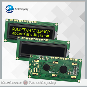 Gute Qualität <span class=keywords><strong>LCD</strong></span>-Zeichen anzeige JXD1602A VA Gelb Negative russische Sprache LCM-Modul anzeige 16 X2 Dotmatrix-Bildschirm
