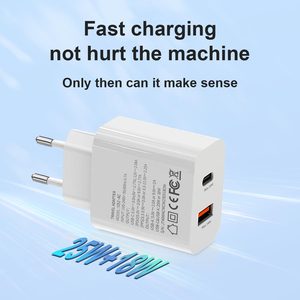 2端口usb-c 43w超快速充电18W QC 3.0 A + c型PD安卓手机充电器25w快速充电器电源组