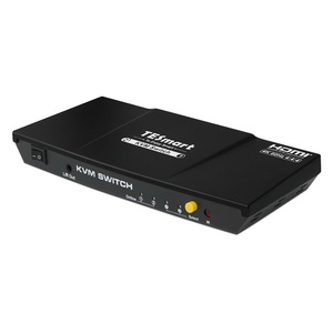 TESmart KVM交换机2合1超高清热键3D视频切换器，带红外远程HDR HDCP USB 2.0自动4K60hz HDMI KVM交换机 - Product Image 1