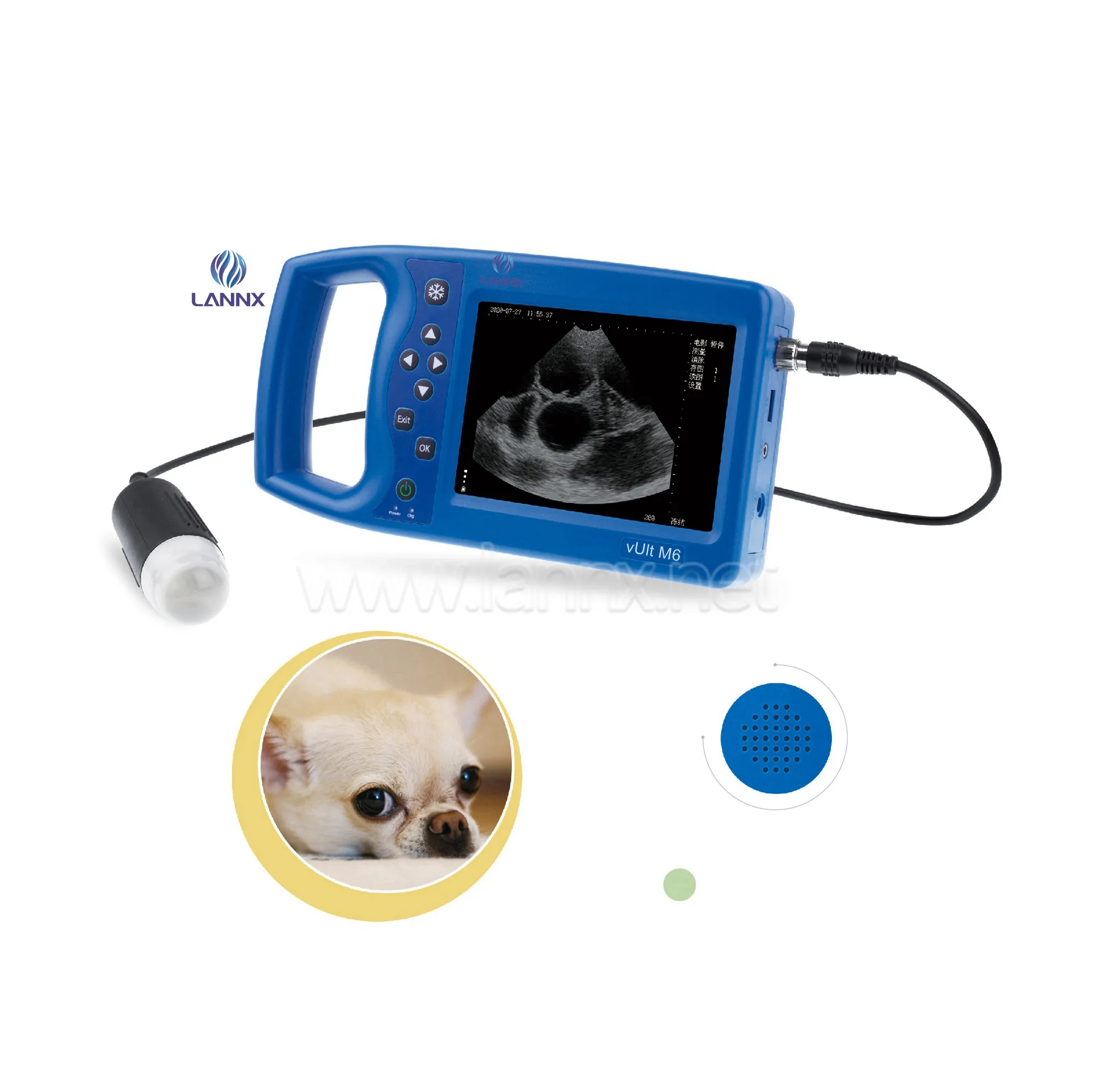 LANNX vUlt M6 macchina portatile per scanner ad ultrasuoni per gravidanza veterinaria per apparecchiature animali Color Doppler Vet digital Ultrasonic