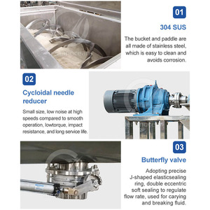 OCEANコマーシャル最新水平砂土壌ブレンダーマシン1000リットルリボンミキサー基板用 - Product Image 3