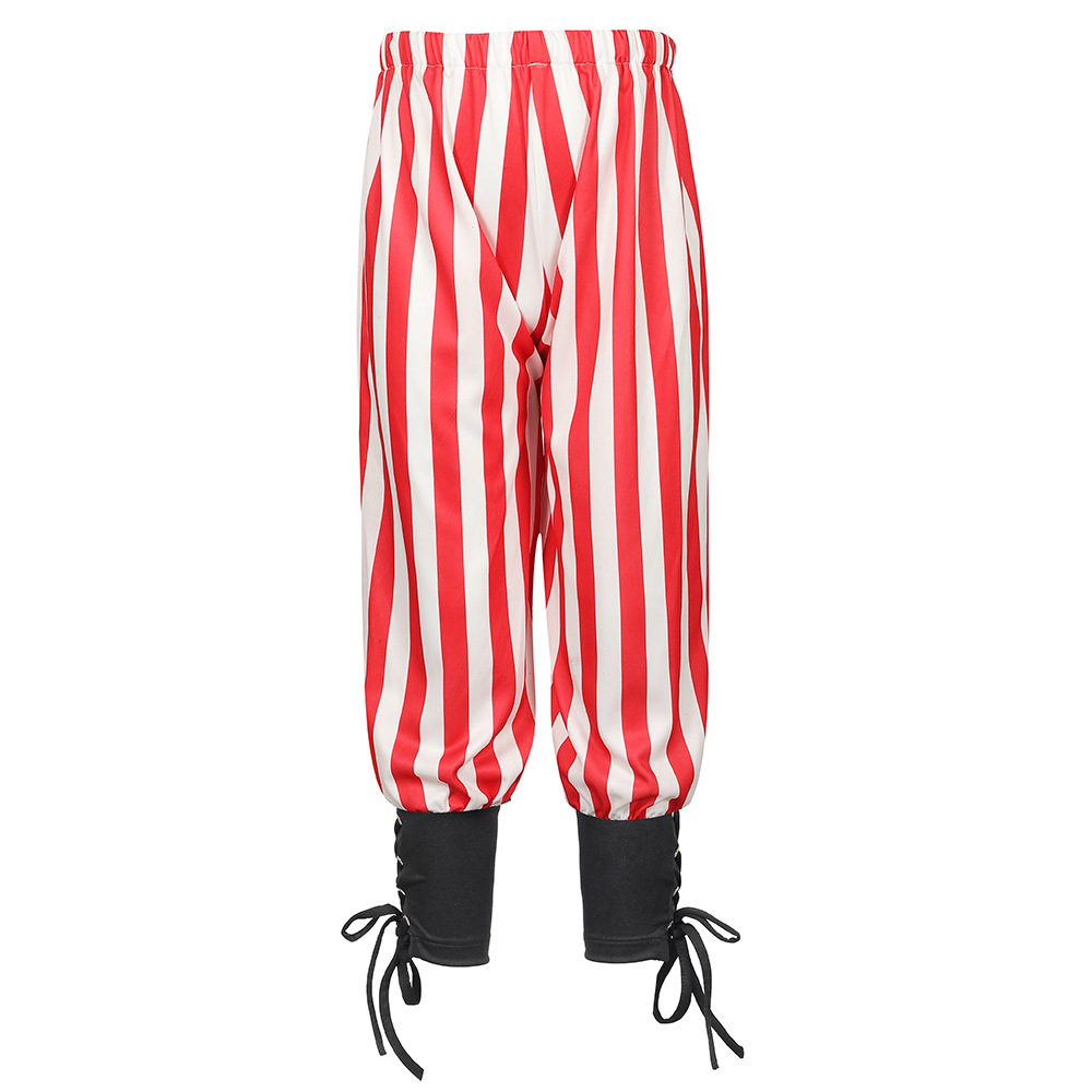 62313 pantalones de rayas rojas y blancas