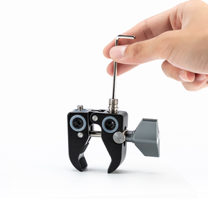 C-Clamp อเนกประสงค์สำหรับที่ยึดเดสก์ท็อปที่ยึดอลูมิเนียมแบบปรับได้ตัว C-Clamp ตัวเชื่อมต่อแบบคู่ที่ยึดสำหรับตั้งโต๊ะ - Product Image 4