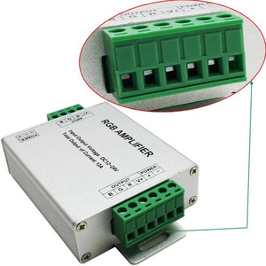 SMD 5050 2835 Светодиодные полосы света контроллер питания 3 ~ 4 канала вывода DC12V-24V 24a ток RGB/RGBW усилитель - Product Image 2