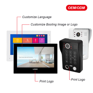 Intercomunicador de timbre de video a prueba de agua de 7 pulgadas con cámara Teléfono de puerta con cable de metal y monitor para diferentes casas - Product Image 6