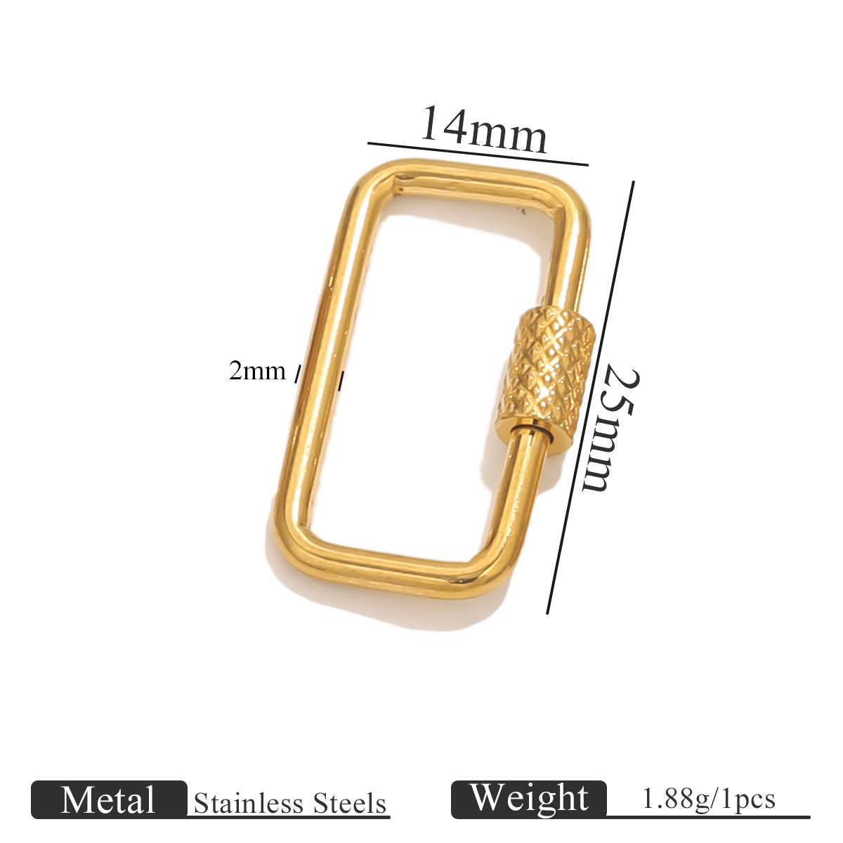 Tornillo tensor rectangular - rosca 14*25