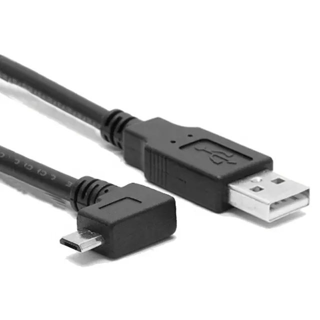 Custom נתונים שמאל זווית מיקרו USB ל-USB זכר כבל עבור אנדרואיד טלפונים