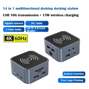 14 in 1 Multi-funzione Desktop Docking Station Wireless tipo C 3.2 HDTV PD 3.0 Ethernet Card Reader adattatore Usb C Hub - Product Image 2