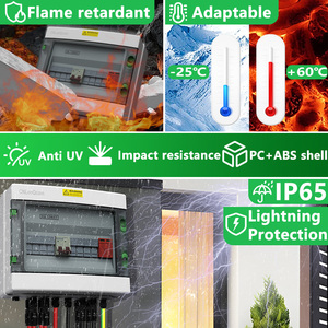 CNLonQcom Outdoor Solar PV <strong>Combiner</strong> Box 12 Way DC 500V <strong>4</strong> in <strong>1</strong> Out IP65 Waterproof Circuit Breaker Box