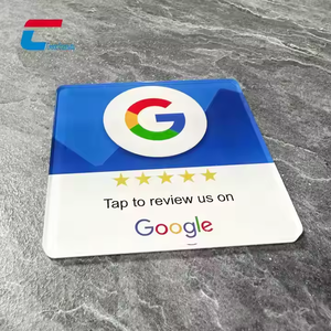 Kunden spezifischer Acryl-RFID-Chip Google Facebook Bewertung NFC-Stand karte QR-Code NFC Kontakt los Tippen Sie auf NFC-Displayst änder - Product Image 2