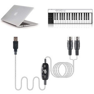 USB a MIDI Cable convertidor de Cable 2 en 1 PC a la música Estudio de interfaz de teclado de Cable macho controlador de adaptador de Cable