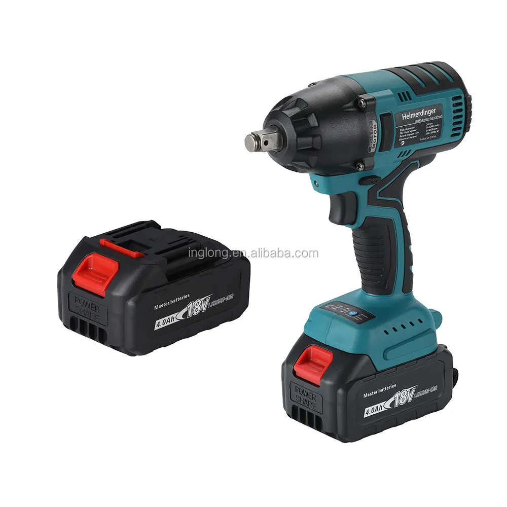 True 550N.m lithium-ion brushless impact wrench with two 18V 4.0Ah Lithium ion Battery